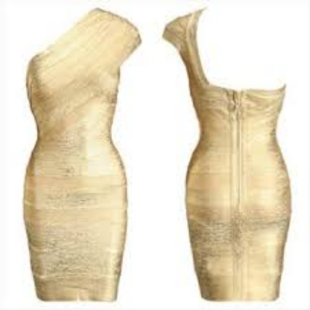 Gold bandage dress